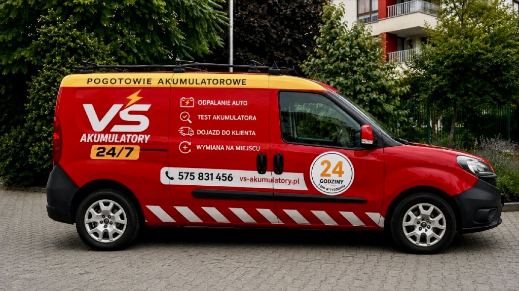 Branded service vehicle of VS Akumulatory